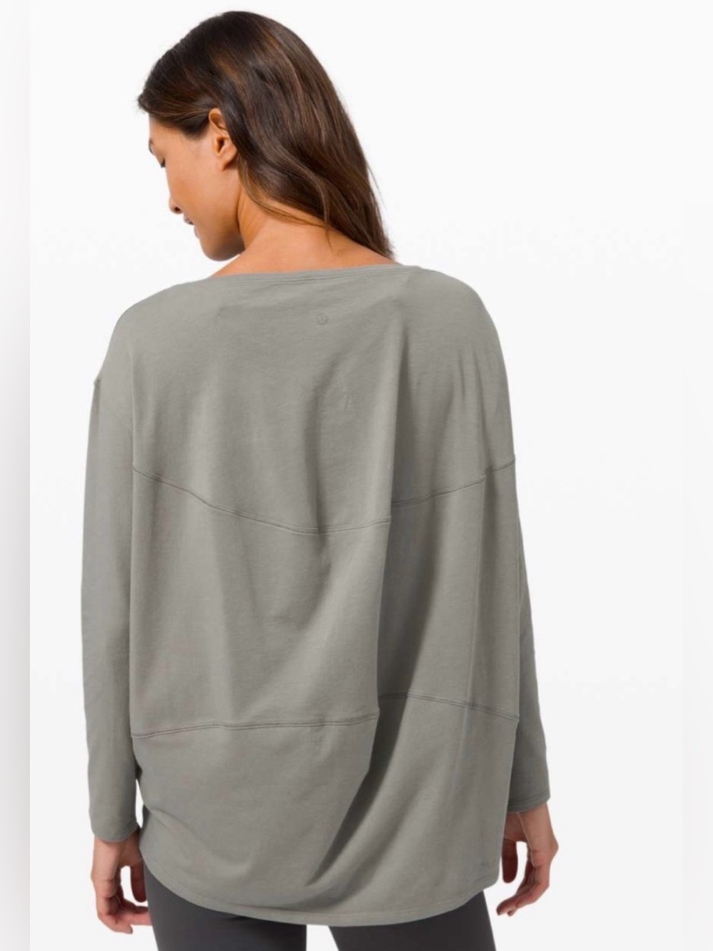 Lululemon Back In Action Long Sleeve Shirt Sage Gray Size Medium